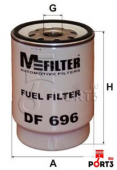 Фильтр  M-Filter	DF696   топливный сепаратор PreLine270 H=150 D=108 KAMAZ 4/5/6,Caterpillar,Doosan E
